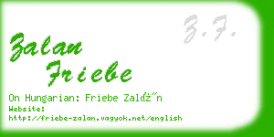 zalan friebe business card